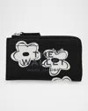 Marc Jacobs The Daisy Top Zip Multi Wallet In Blackwhite