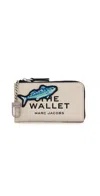 Marc Jacobs The Top Zip Multi Wallet Cloud White Multi In Pattern