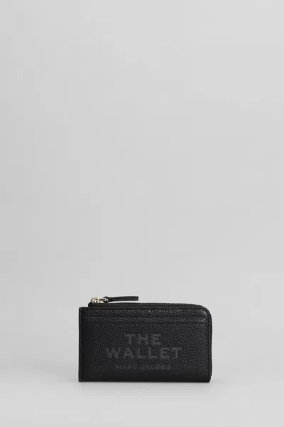 Marc Jacobs The Top Zip Multi Wallet In Black Leather