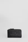 Marc Jacobs The Top Zip Multi Wallet In Black Leather In Black
