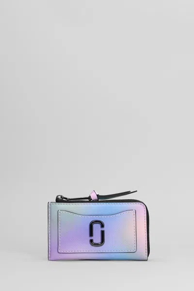 MARC JACOBS THE TOP ZIP MULTI WALLET IN MULTICOLOR LEATHER