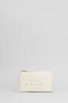 Marc Jacobs The Top Zip Multi Wallet In White Leather In White
