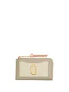 Marc Jacobs Logo-plaque Leather Wallet In Neutrals