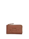 Marc Jacobs The Top Zip Multi Wallet - Rectangular Design With Gold Hardware In Brown