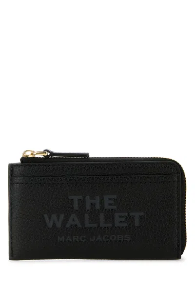 MARC JACOBS MARC JACOBS BLACK LEATHER WALLET