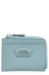 Marc Jacobs Top-zip Leather Wallet In Blue