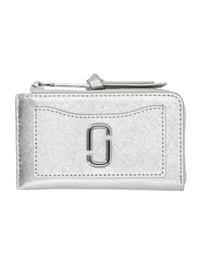 Marc Jacobs Women's The Top Zip Wallet In Silver