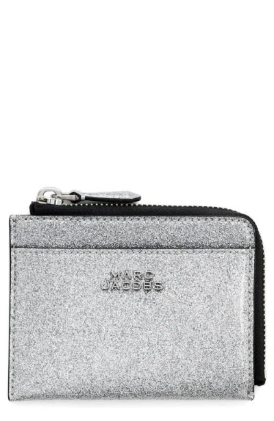 Marc Jacobs The Top Zip Wallet In Silver