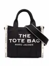 Marc Jacobs 'the Small Tote' Black Handbag With Jacquard Logo In Black