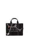Marc Jacobs The Small Tote Bag Nera In Canvas With Designs In Black