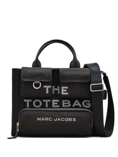 Marc Jacobs "the Tote Bag" Cargo Canvas Tote Bag In Black