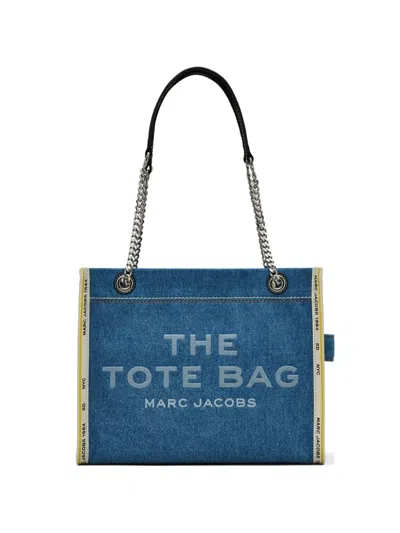 Marc Jacobs The Tote Bag Chain-link Denim Tote Bag In Blue