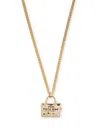 Marc Jacobs The Tote Bag Charm Necklace In Gold