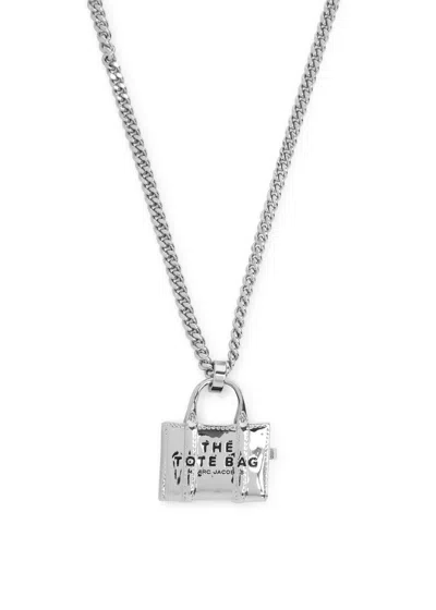Marc Jacobs The Tote Bag Charm Necklace In Metallic