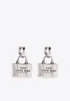 Marc Jacobs The Tote Bag Earrings In Silver