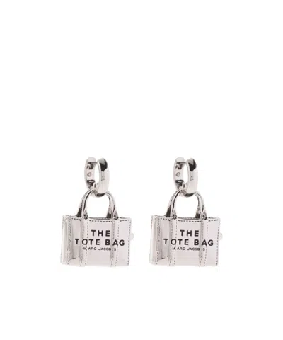 Marc Jacobs The Tote Bag Earrings In White