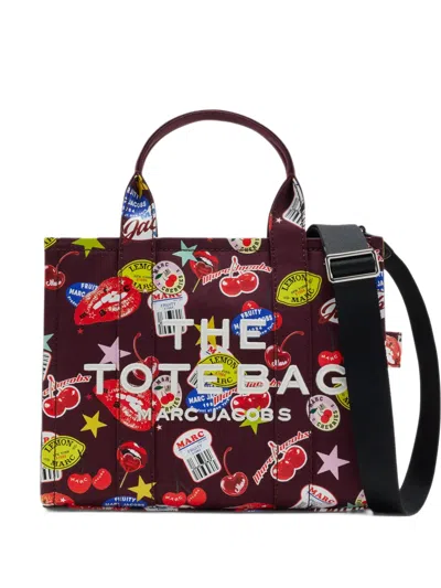Marc Jacobs The Tote Bag Graphic-print Tote Bag In Burgundy