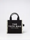 Marc Jacobs The Tote Bag In Canvas With Embroidered Logo In Black