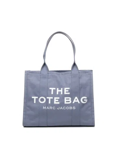Marc Jacobs The Tote Bag In Cotton In Blue Shadow