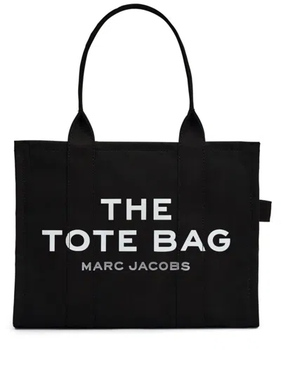 Marc Jacobs The Tote Bag Large Canvas Tote In Black