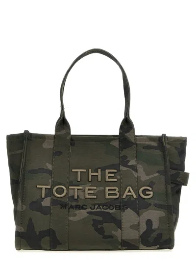 Marc Jacobs The Camo Jacquard Large Tote Shopping Bag In Green