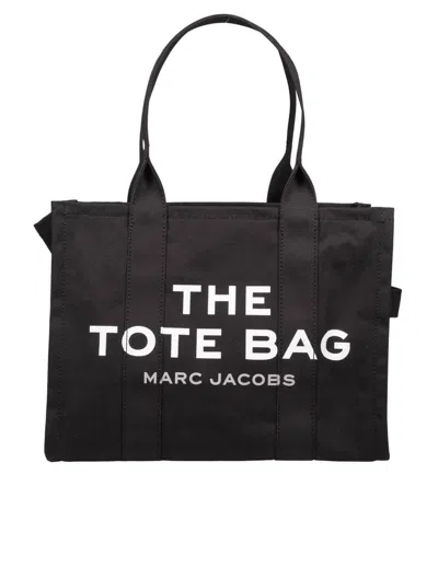 Marc Jacobs The Tote Bag Large Canvas Tote In Black