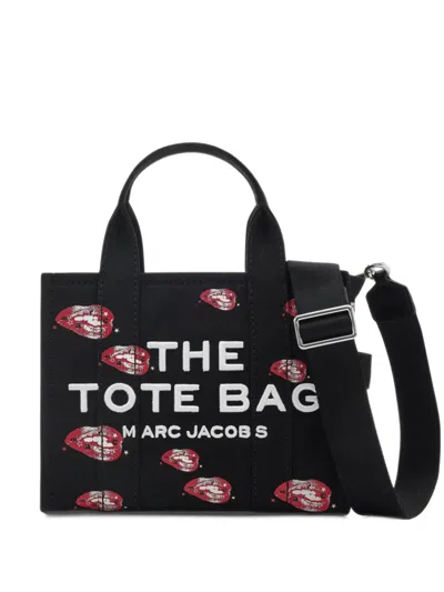 Marc Jacobs The Tote Bag Lip-print Bag In Black