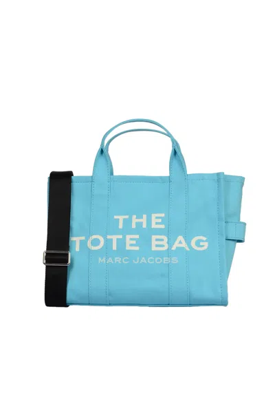 Marc Jacobs The Tote Bag Logo Tote In Aqua