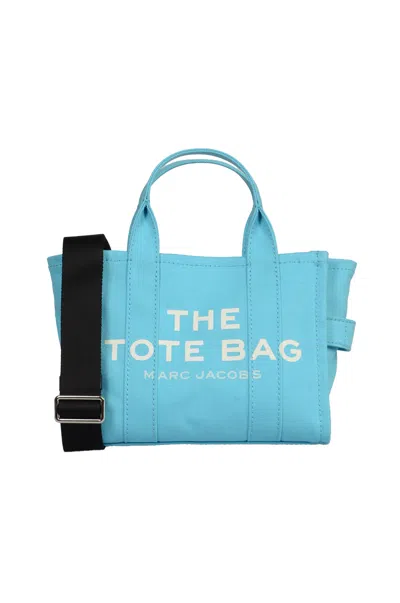 Marc Jacobs The Tote Bag Logo Tote In Aqua