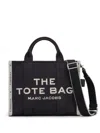 Marc Jacobs Black Canvas The Tote Shopping Bag In Black
