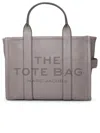 Marc Jacobs 'the Tote Bag Medium' Grey Shoulder Bag With Logo In Grainy Leather Woman