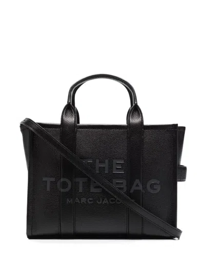 Marc Jacobs " The Tote Bag " Medium Leather Bag In Black
