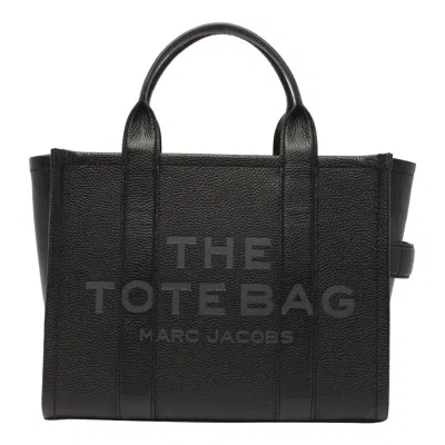 Marc Jacobs The Leather Small Tote Black Handbag In Black