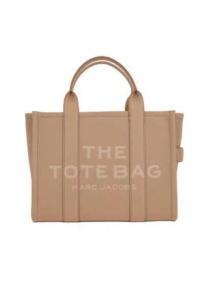 Marc Jacobs The Leather Medium Tote Bags In Brown