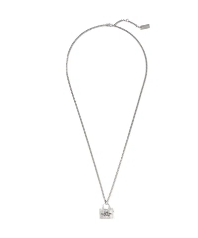 Marc Jacobs The Tote Bag Necklace In Gray