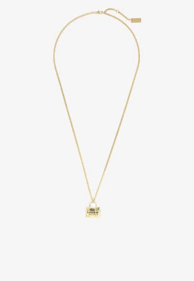 Marc Jacobs The Tote Bag Necklace In Gold