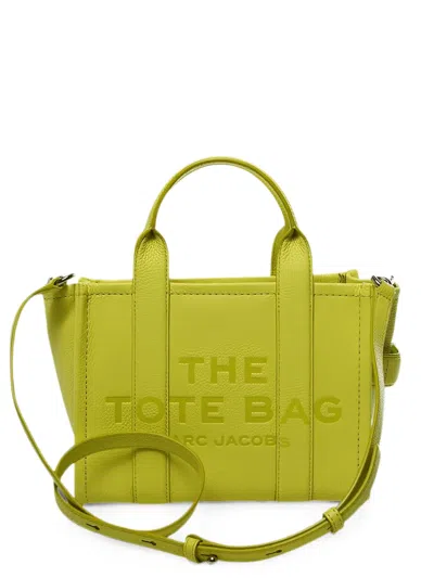 Marc Jacobs The Tote Bag Small Pebble-leather Tote Bag In Yellow