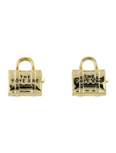 Pre-owned Marc Jacobs 'the Tote Bag' Stud Earrings In Black