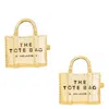 Marc Jacobs The Tote Bag Stud Earrings In Gold