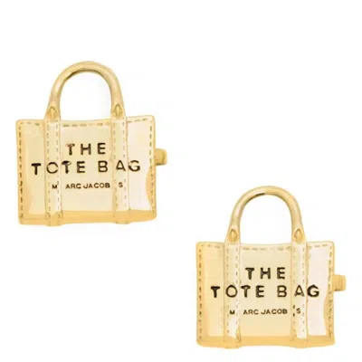 Marc Jacobs The Tote Bag Stud Earrings In Gold