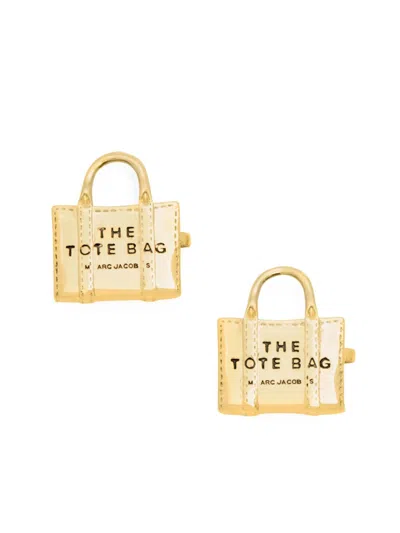 Marc Jacobs The Tote Bag Stud Earrings In Gold
