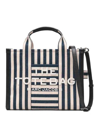 Marc Jacobs The Tote Bag With White And Blue Stripes