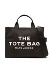 Marc Jacobs 'the Tote' Black Tote Bag With Contrasting Logo Print In Cotton Black Woman