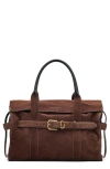 Marc Jacobs The Dakota Belted Suede Tote Bag In Brown