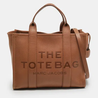 Pre-owned Marc Jacobs The Tote Brown Leather Shopper Tote