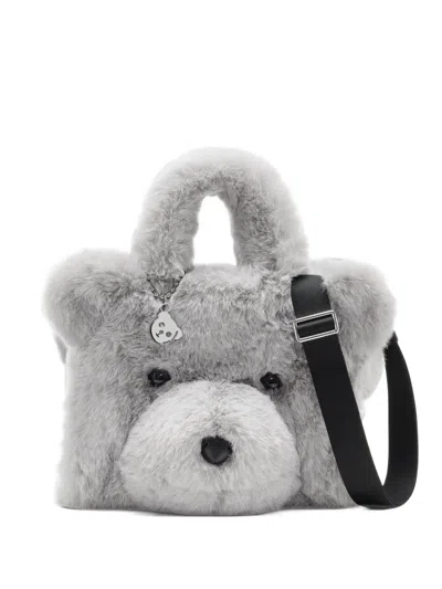 Marc Jacobs The Tote Faux-fur Teddy-motif Tote Bag In Gray