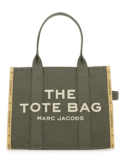 Marc Jacobs The Tote Jacquard Large Bag In Militare