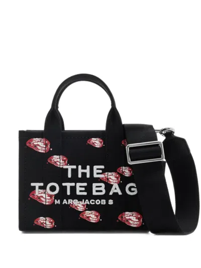 Marc Jacobs The Tote Lips-print Bag In Black