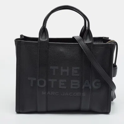 Pre-owned Marc Jacobs The Tote Medium Black Leather Tote