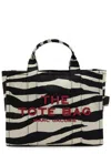 Marc Jacobs The Tote Medium Canvas Tote In Black And White